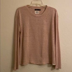 Prana soft pink cozy up long sleeve tee